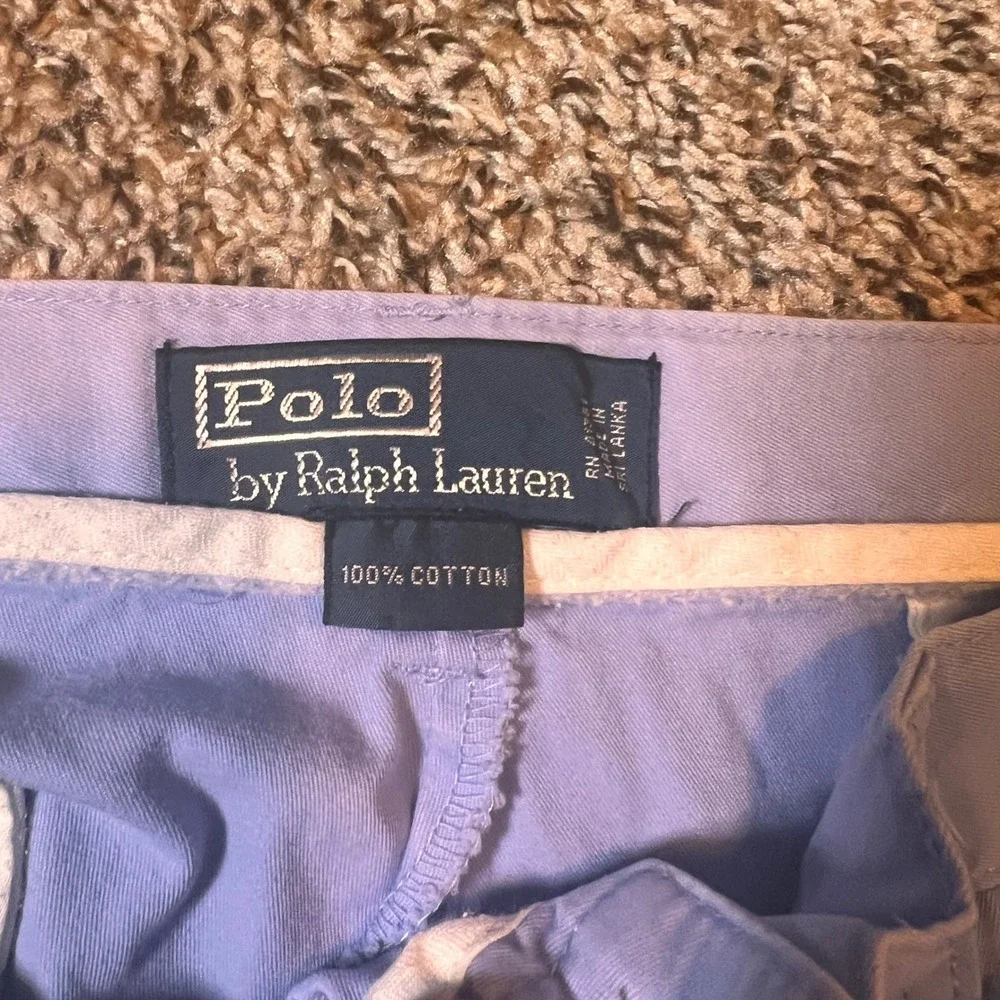 Polo Ralph Lauren Cotton Chino Shorts‎ Casual Blue Mens Size 34